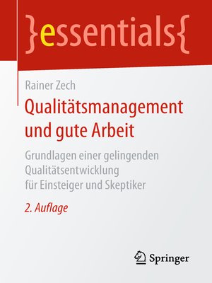 cover image of Qualitätsmanagement und gute Arbeit